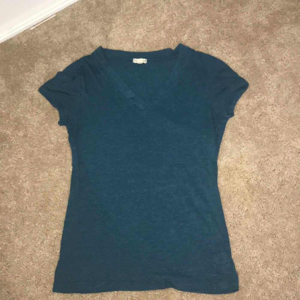 V-Cut Teal Shirt